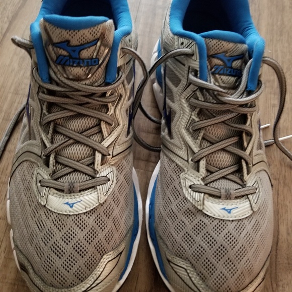 Mizuno Wave Sky Running Shoe Blue And Gray - Picture 2 of 8